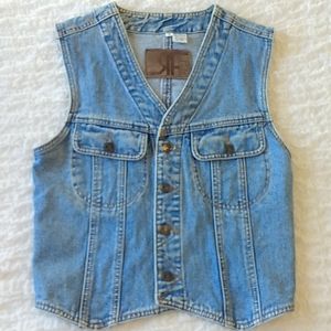 Rafaella RF 1980 Metal Button Western Jean Vest S